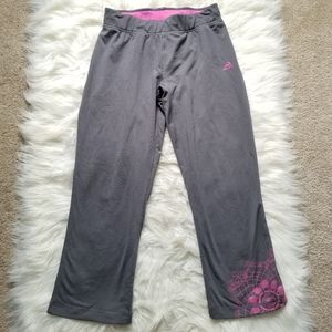 Adidas Climalite Gray Pink Crop Leggings Small